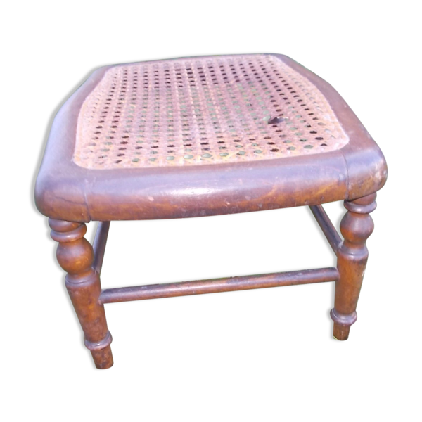 Repose-pied tabouret cannage