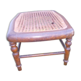 Repose-pied tabouret cannage