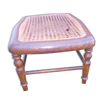 Repose-pied tabouret cannage