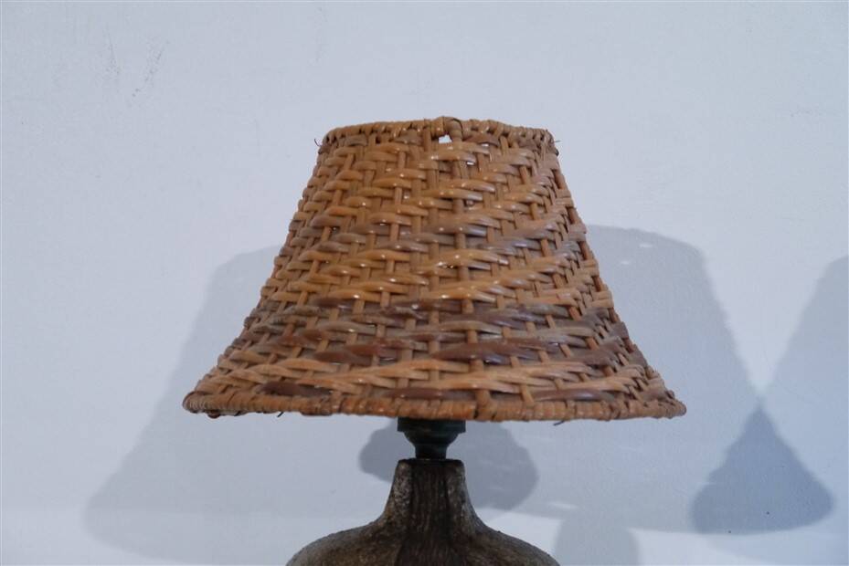 Paire de lampes en grés scarifié de Christian Pradier