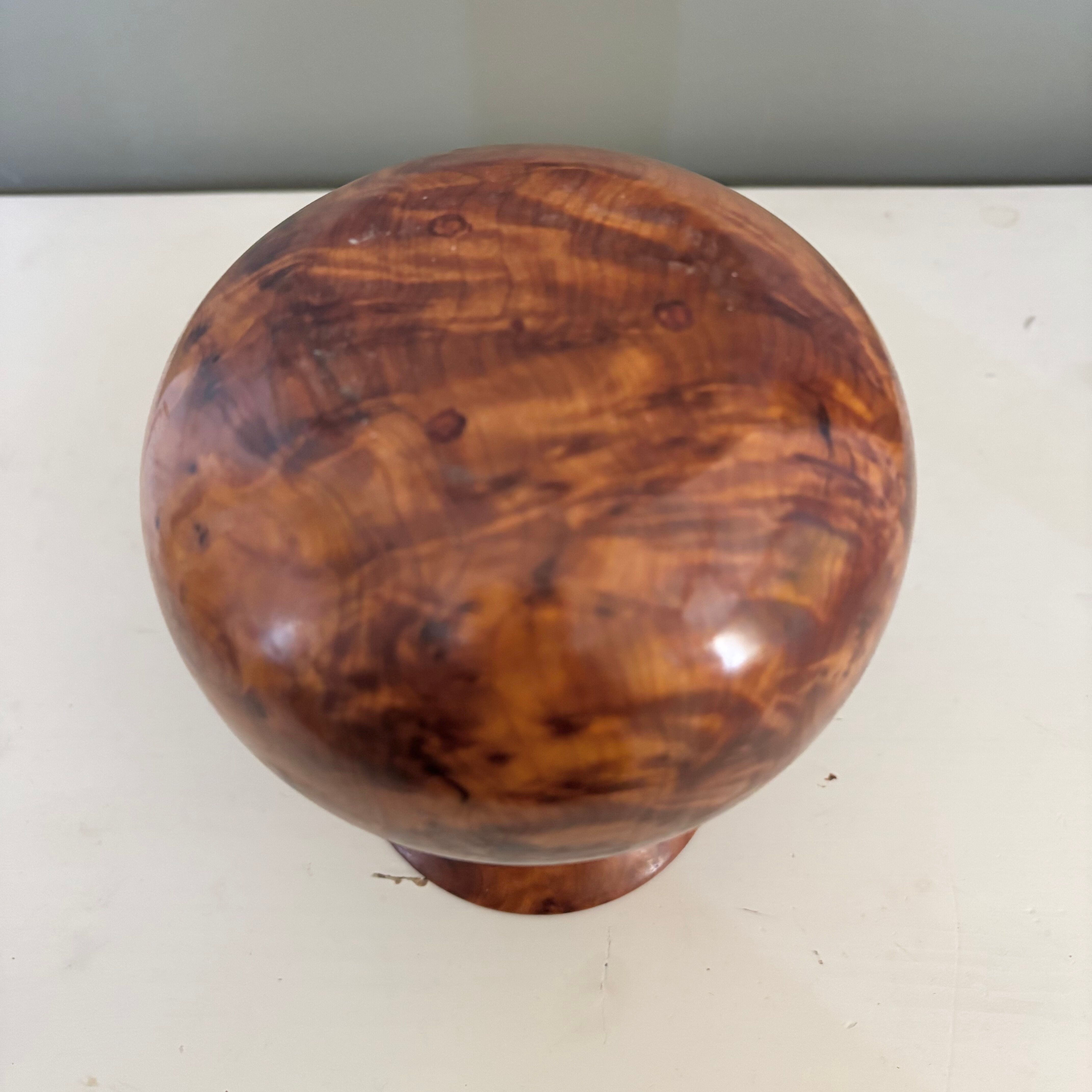 Vase en bois mid century