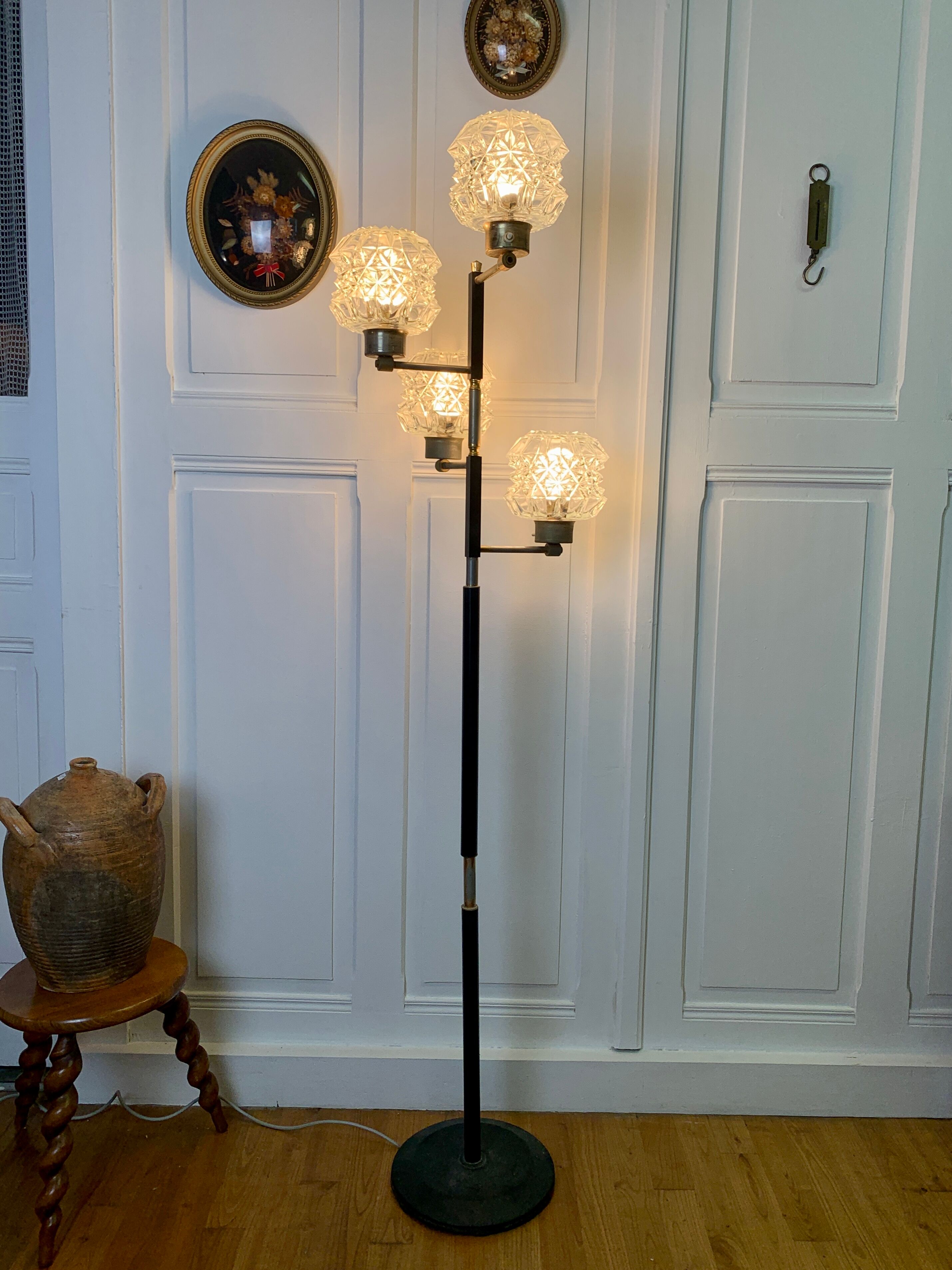 Vintage floor lamp 4 lights 50s/60s