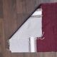 Tapis berbère marocain Fait main en coton bordeaux et gris