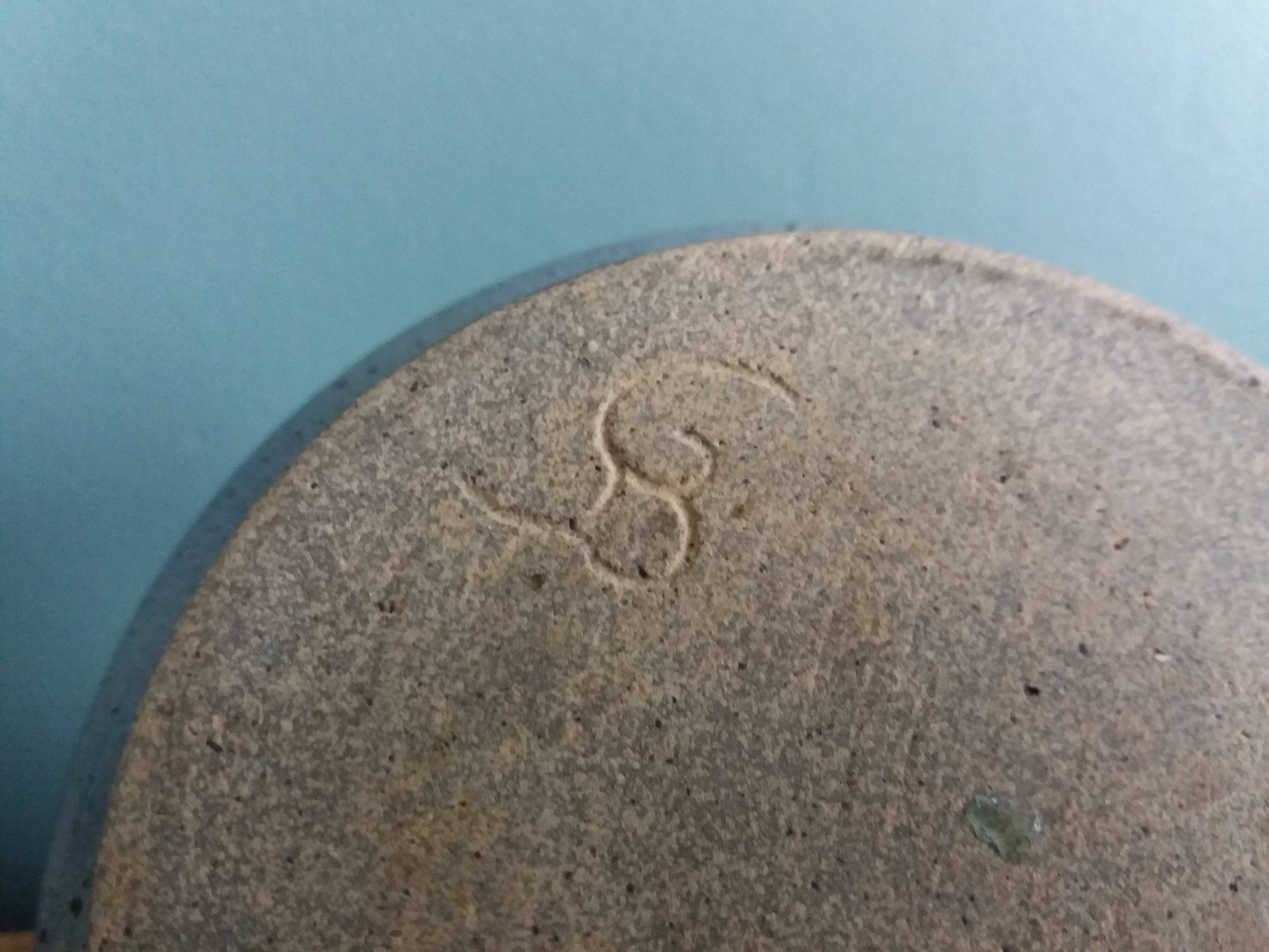 Stoneware candlesticks signed artisanal ceramics