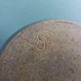 Stoneware candlesticks signed artisanal ceramics