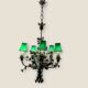 Vintage Tole Ceramic Flower Chandelier 1950’s