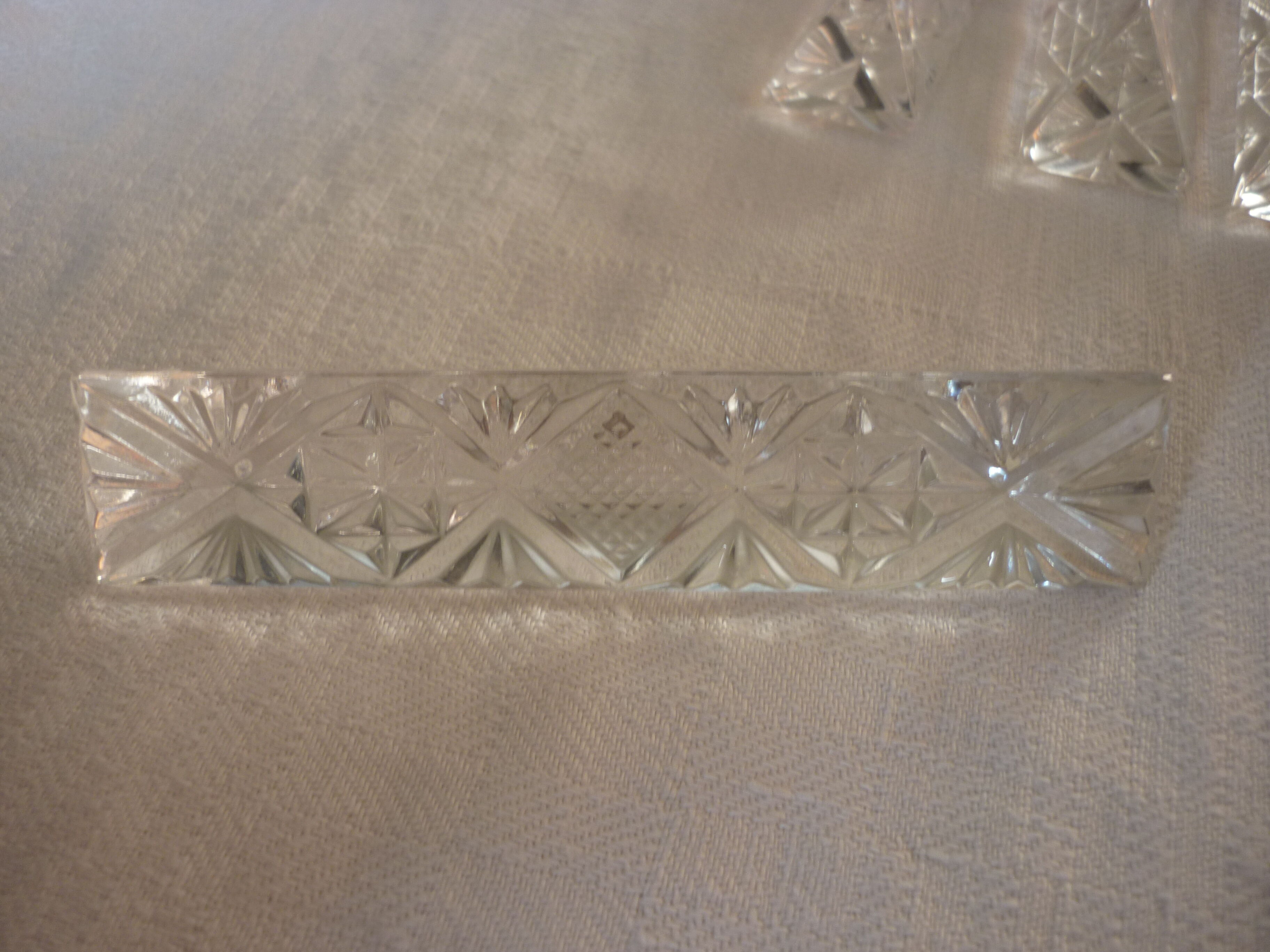 12 door cut crystal knives