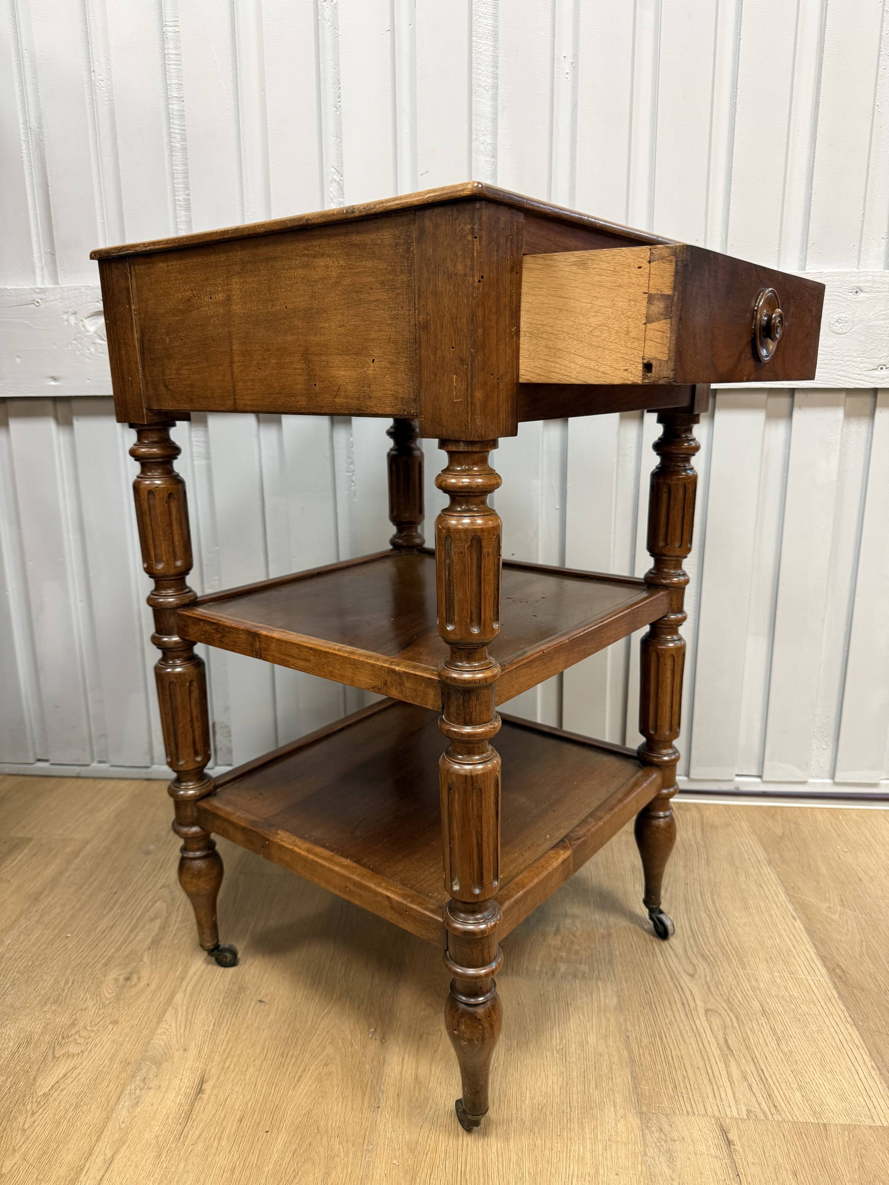 small walnut side table