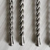 Set of 20 vintage twisted metal cutlery