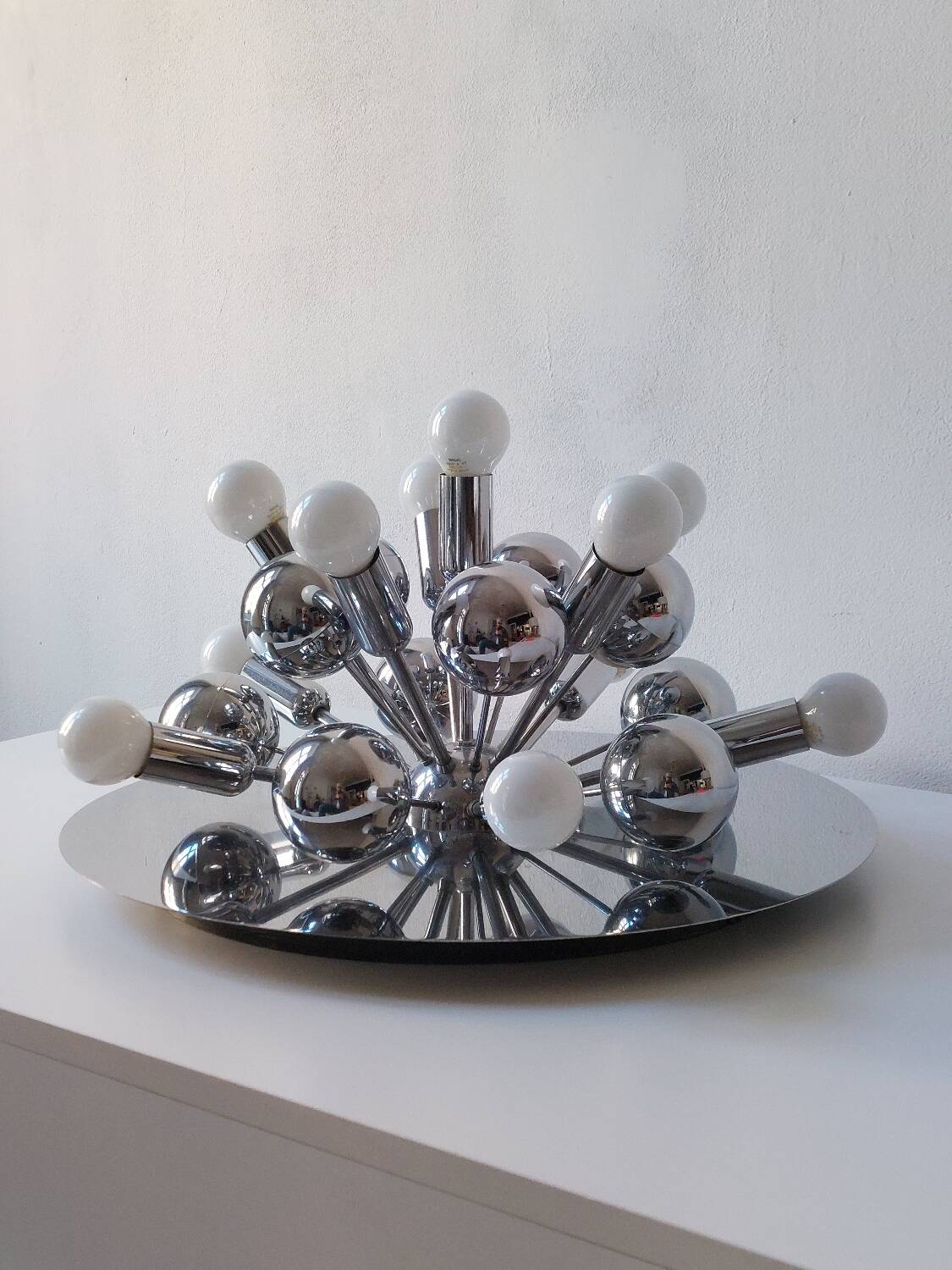 Vintage Sputnik wall/ceiling light from the space age, Cossack style.