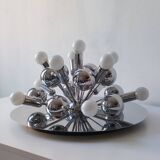 Vintage Sputnik wall/ceiling light from the space age, Cossack style.