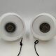 Pair of opaline pendant lights