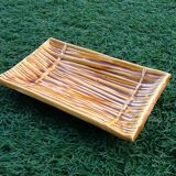 Ravier Glazed ceramic straw effect 1950
