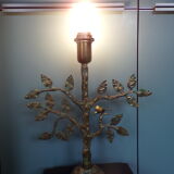 Brutalist bronze tree lamp