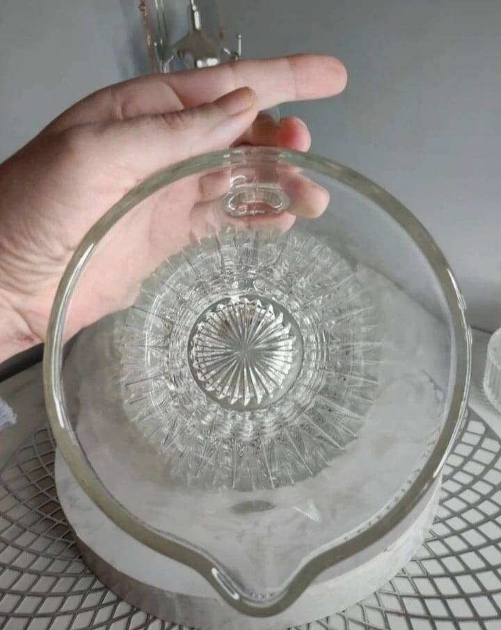 Molded glass pitcher