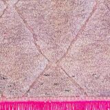 Beni Ouarain Berber rug pink 150 x 110 cm