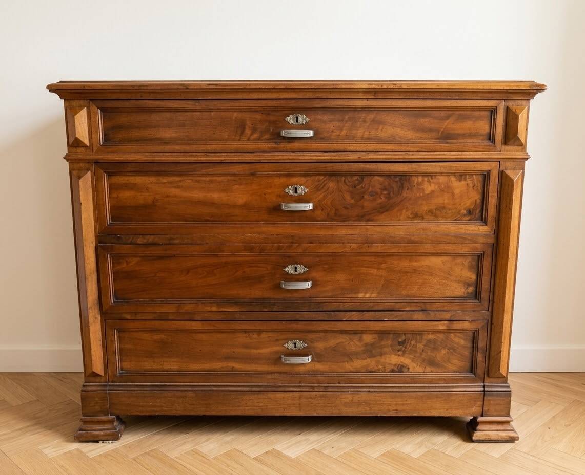 Antique wooden chest of drawers