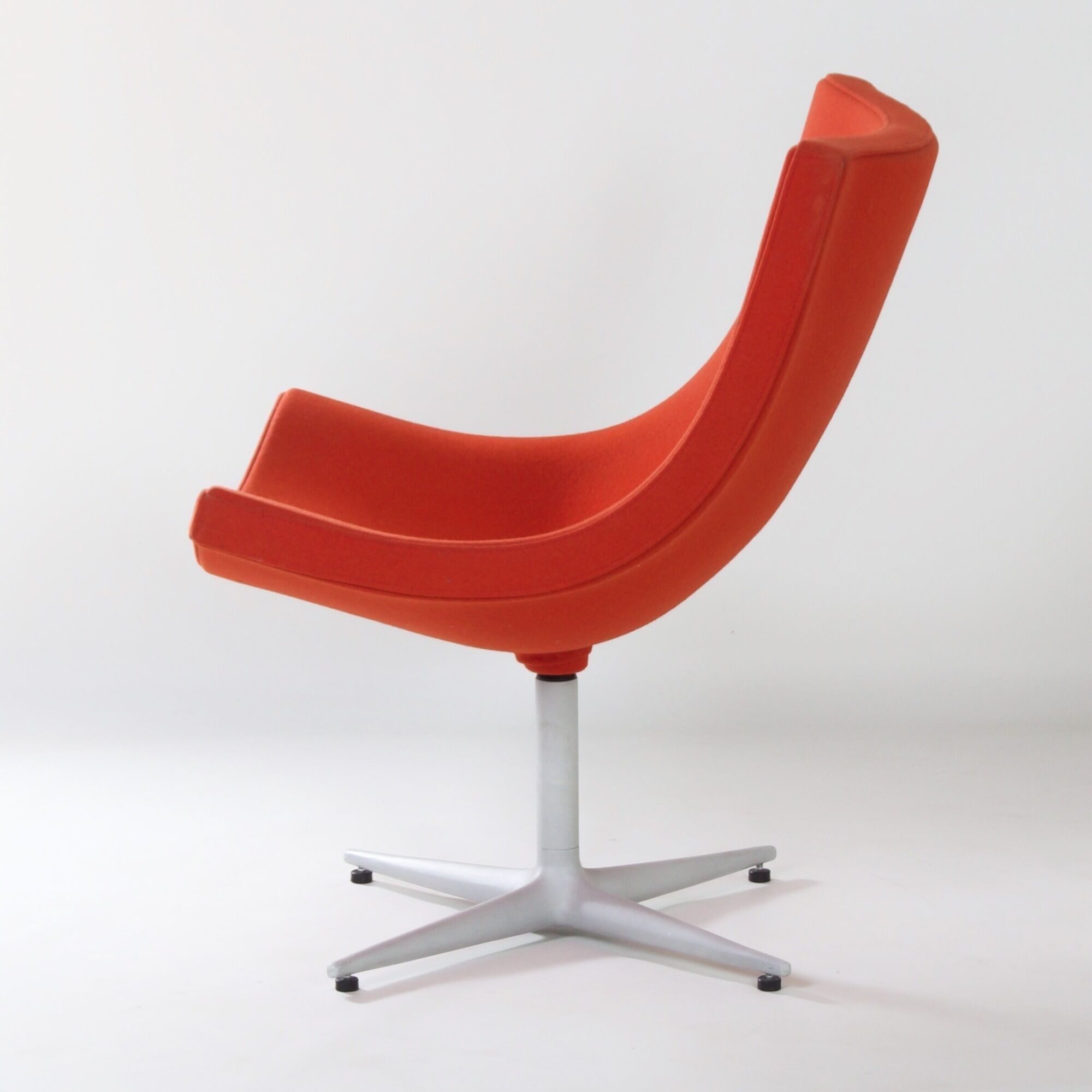 Y’s swivel armchair by Christophe Pillet for Cappellini, 1990s, orange-red