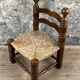 Wood & straw fireplace chair mountain chalet country cottage no dudouyt 60's