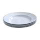 Set of 4 Moulin des Loups soup plates, vintage French, rustic