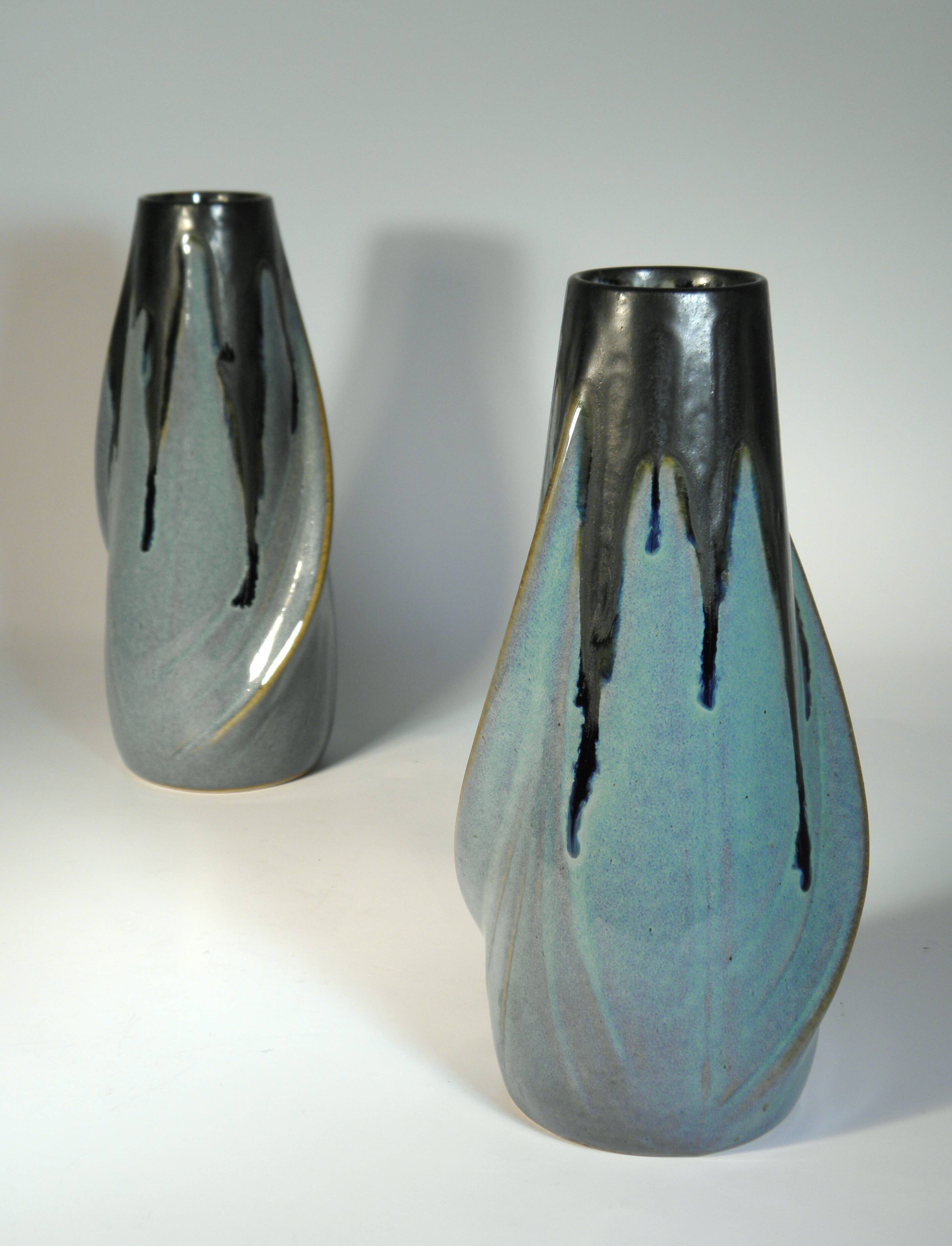 Pair of Art Nouveau style ceramic vases