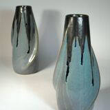 Paire de vases style Art Nouveau en céramique