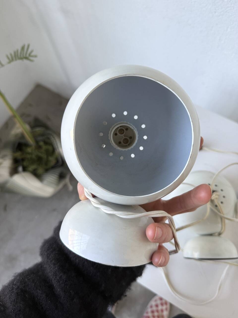 Paire de lampes « eyeball » années 80