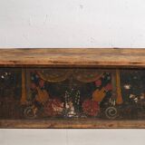 Ancien petit coffre à motifs floraux (c.1920) #73