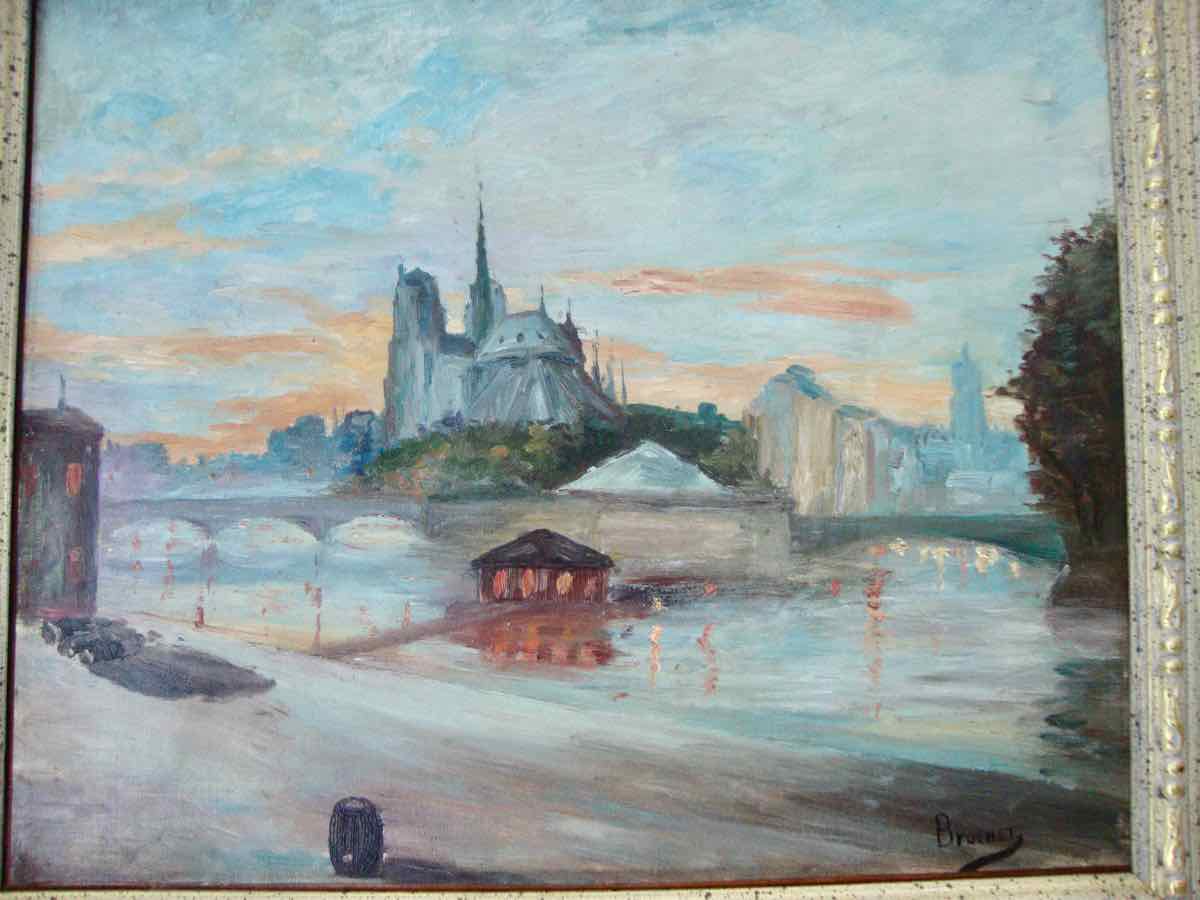 Tableau ancien Notre-Dame de Paris