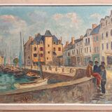 Oil on canvas Le Croisic by Dezaunay