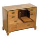 Military commode in solid oak and brass circa 1880
