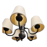 Ceiling lamp in wood and wrought iron vintage