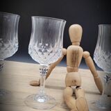 Set 4 verres ciselés en cristal bas