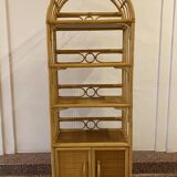 Rattan and wicker bamboo shelf