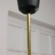Mid-Century Modern Italian Brass and Opaline Chandelier