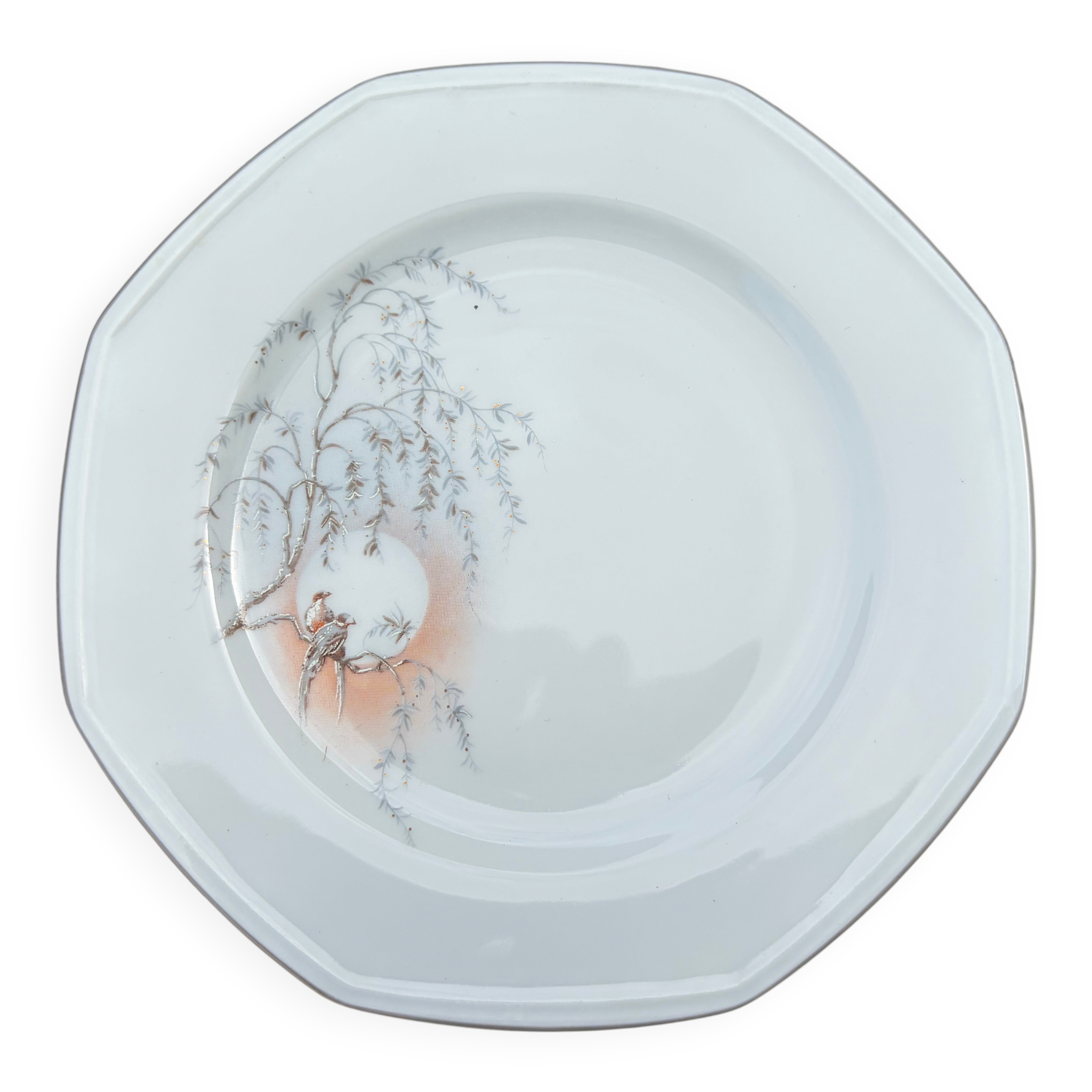Lot de 12 Assiettes à dessert en porcelaine de sologne