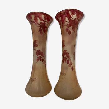 Pair of Legras vases