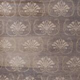 Vintage midcentury karapinar floral brown wool rug