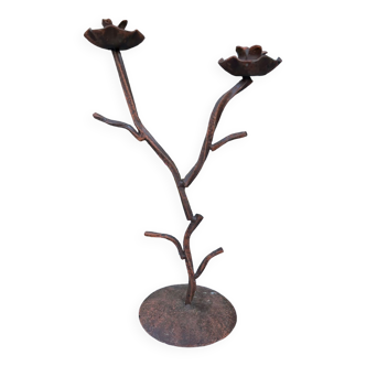 Wrought iron candle holder