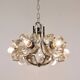Crystal Glass Flower Pendant Light in Kalmar Style by Sische, Germany, 1970s