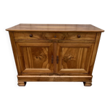 Low sideboard in solid walnut, late 19th century Louis Philippe.