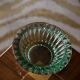 Green crystal glass bowl ashtray, mid-century, Italy, 1970s.