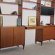 Large Scandinavian wall system in teak with integrated desk – vintage from the 1970s.