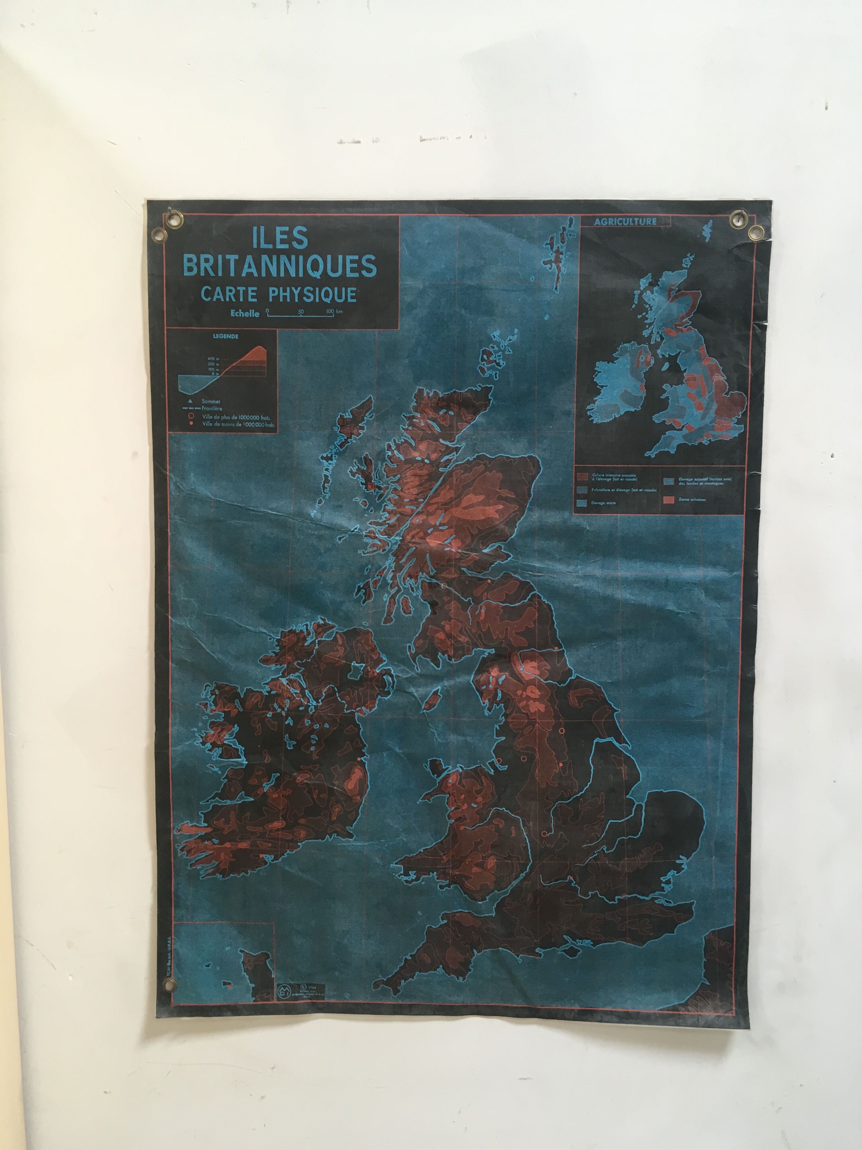 Carte pédagogique des Iles Britanniques