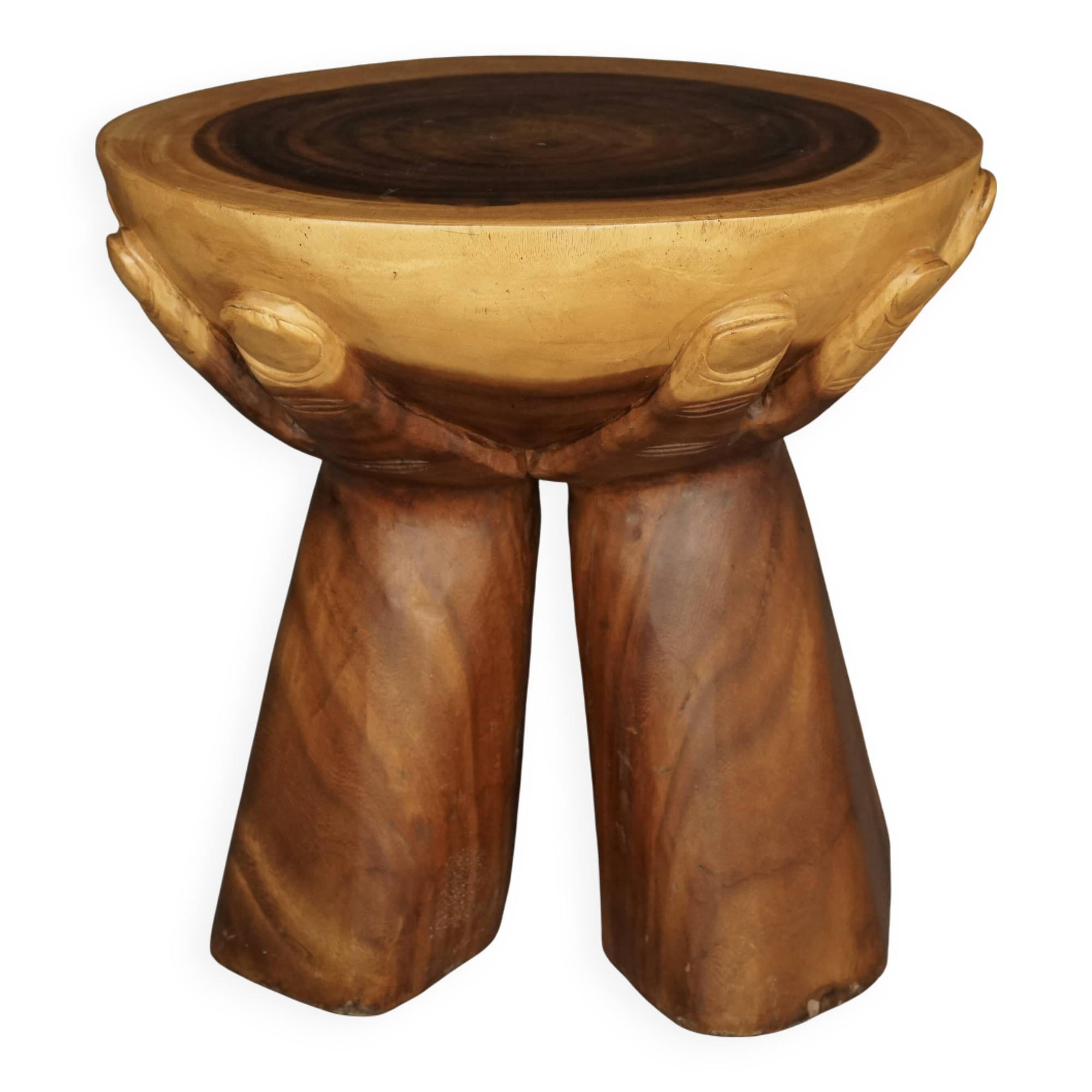 Table à manger vintage en bois massif. Années 1970