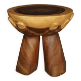 Table à manger vintage en bois massif. Années 1970