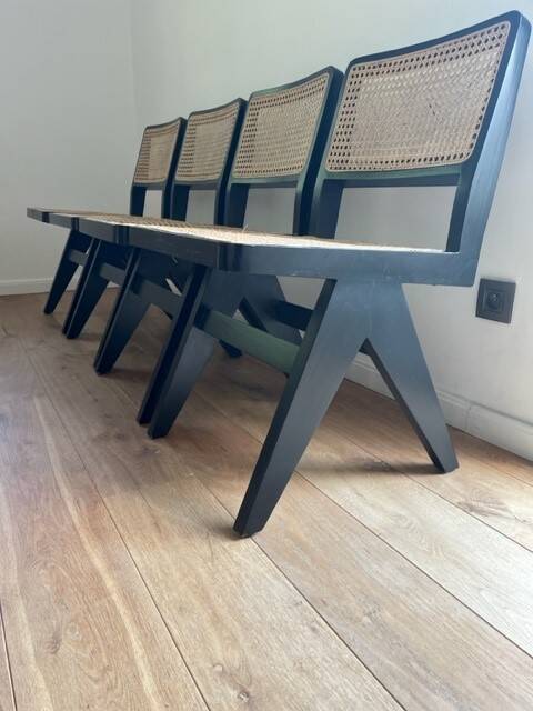 rattan and wood bistro chair