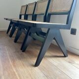 rattan and wood bistro chair