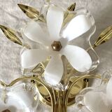 Murano glass flower wall light, Italy 1970