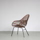 1950s Rare rattan chair by Rohé, Netherlands